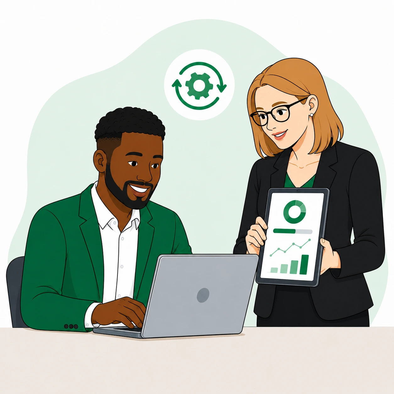 We build step illustration