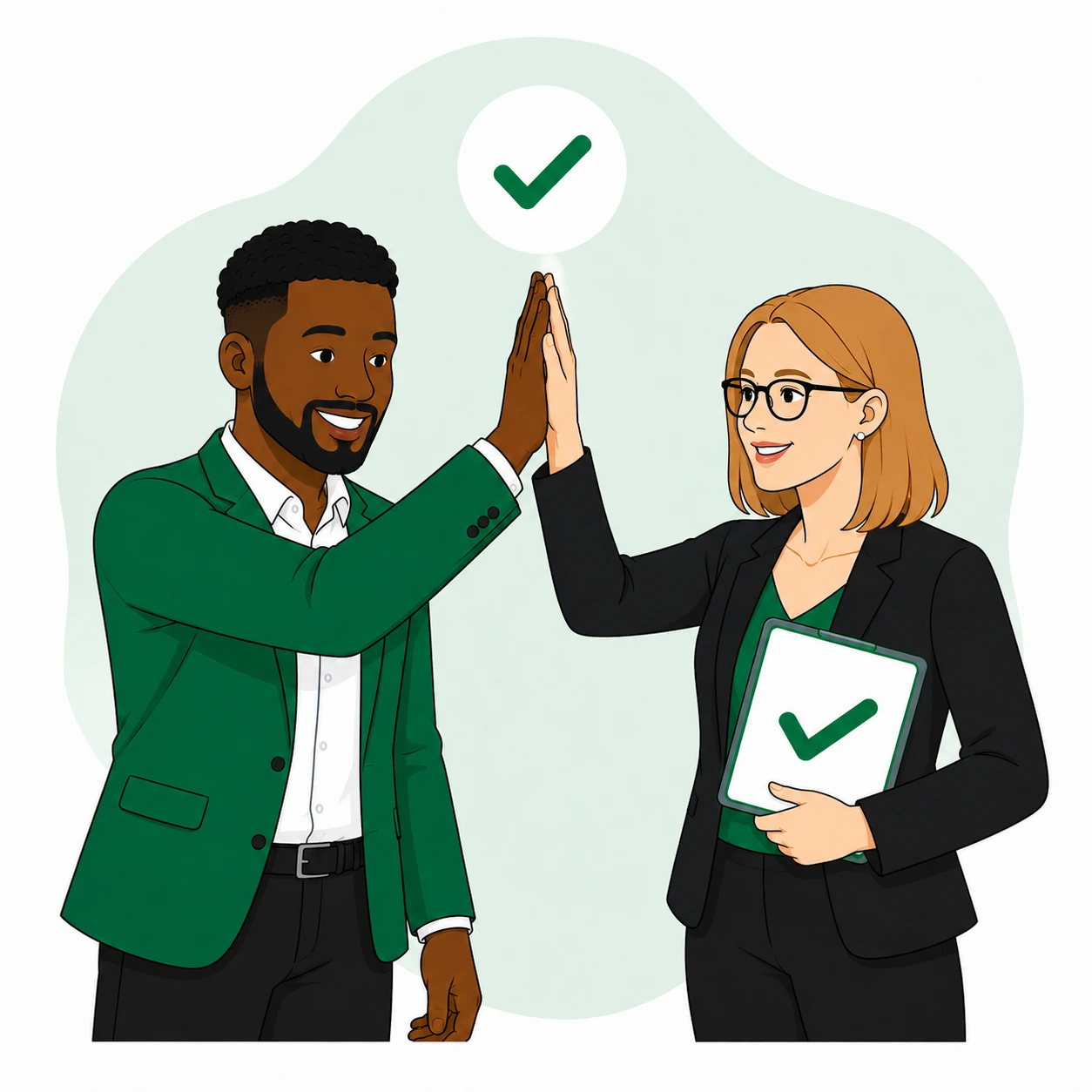 Review & launch step illustration