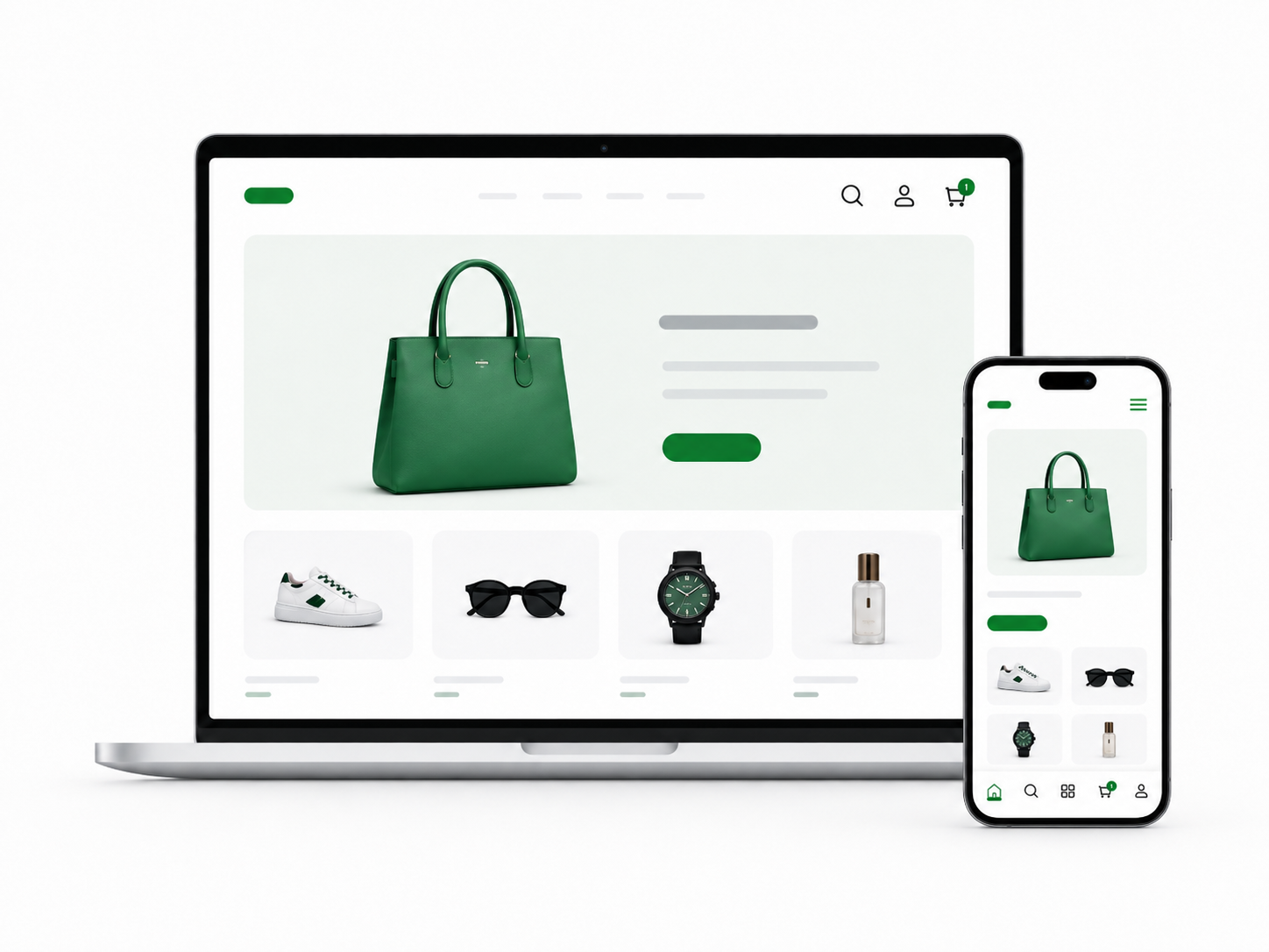 Online store service illustration